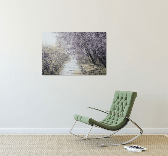 Cherry Blossom Trees In Evening Light