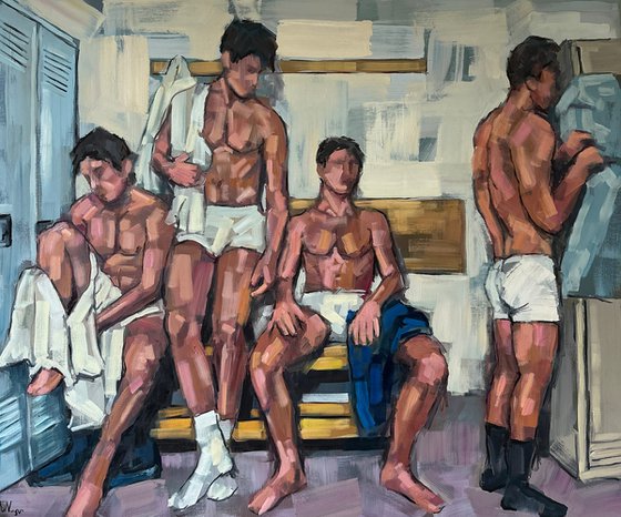 Gay male nude painting