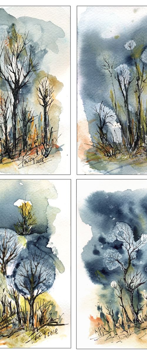 Autumn in the woods by Aniko Hencz