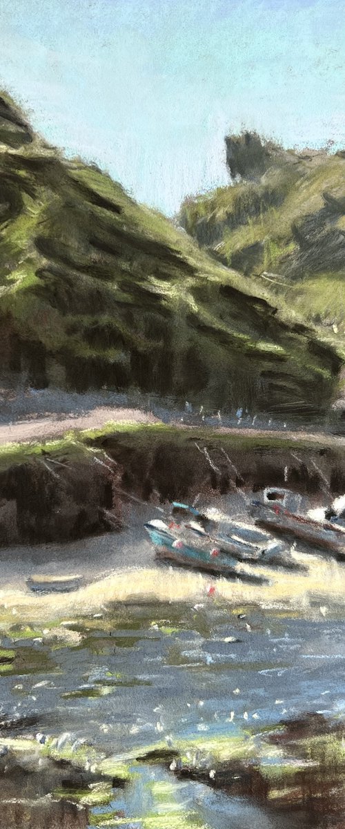 Boscastle Harbour afternoon by Louise Gillard