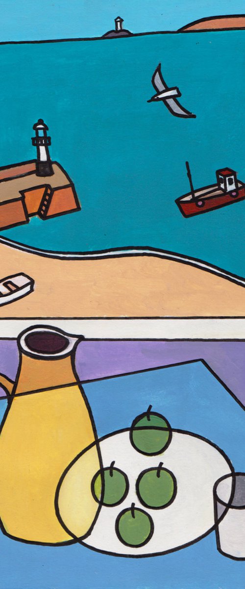 Window on to the harbour, St Ives by Tim Treagust
