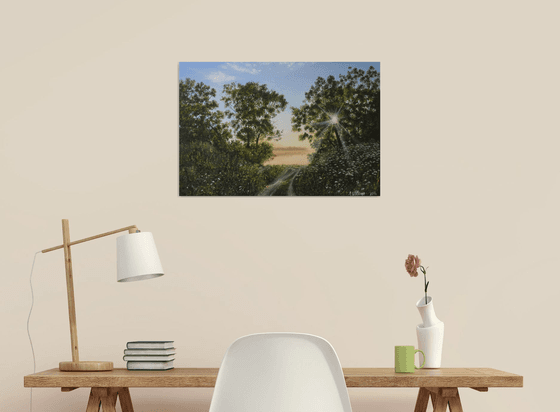 Summer Landscape with Country Path