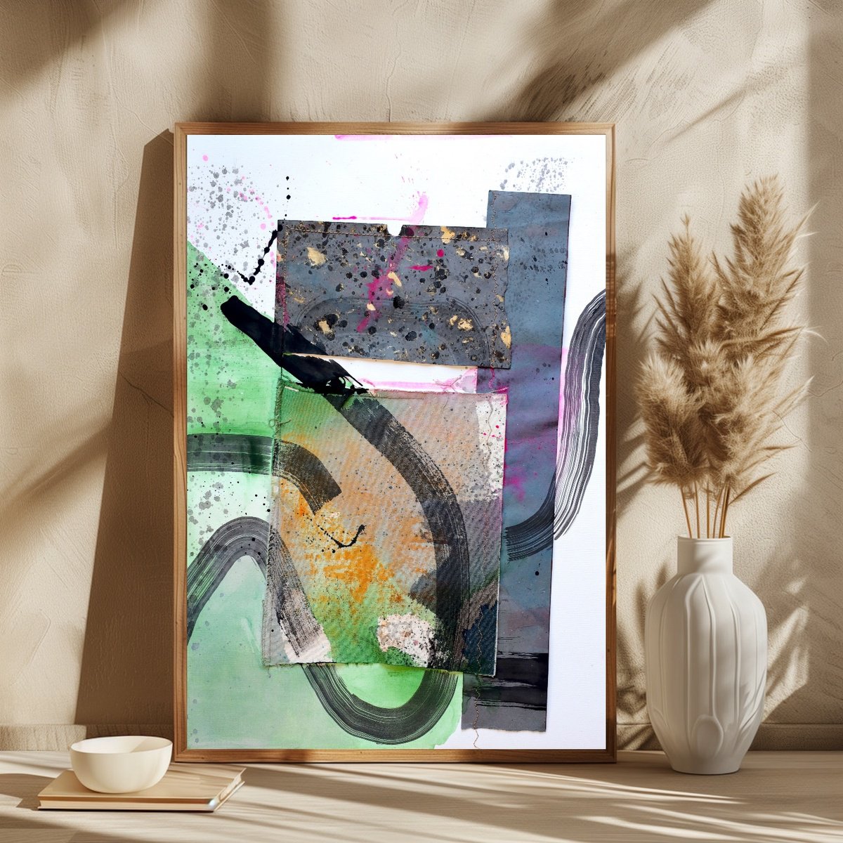 Organic Abstract Painting By Poovi Art, 18 X 24", Life 02, Original Artwork