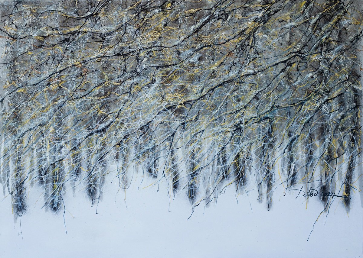 Abstract Oil Painting By Liudmyla Davydenko, 55 X 39", Wind 1, Original Artwork