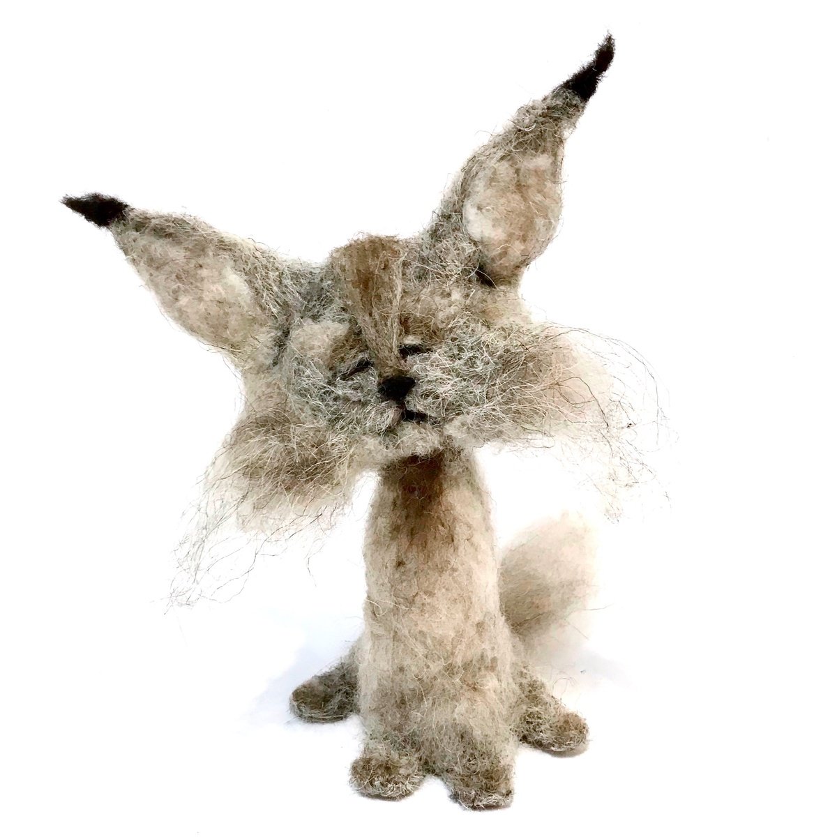 Expressive Sculpture , Fox With Baluches By Eleanor Gabriel, 7 X 9, Artwork For Sale On Artfinder