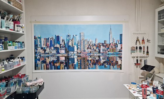 Urban Skyline Reflection New York