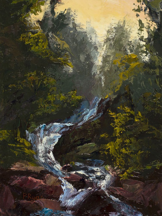 Irish Waterfall Oil Painting By Paula Ryan Artfinder
