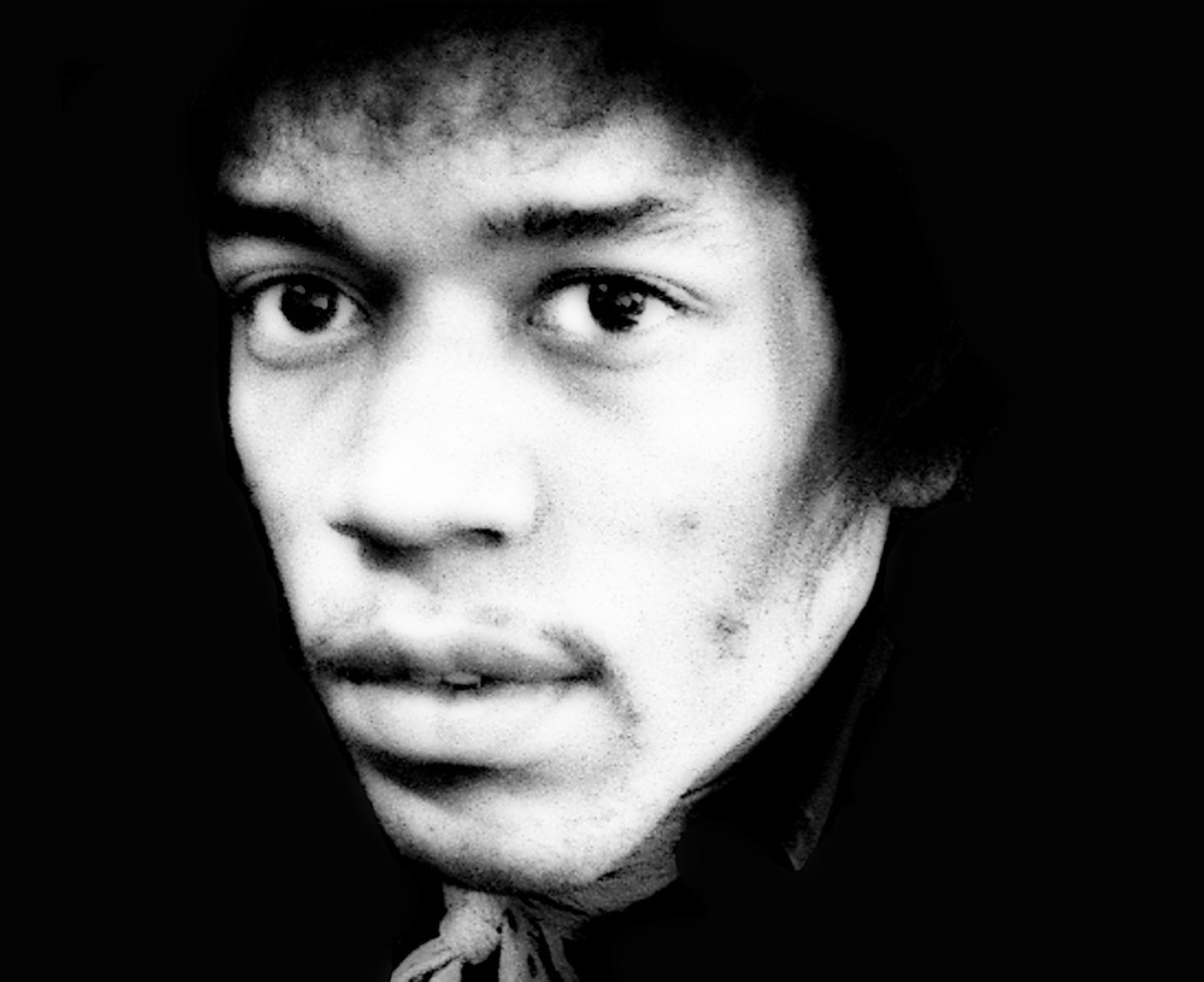 Photorealistic Portrait Photograph By Paul Berriff Obe, 27 X 22", Hendrix, Original Artwork