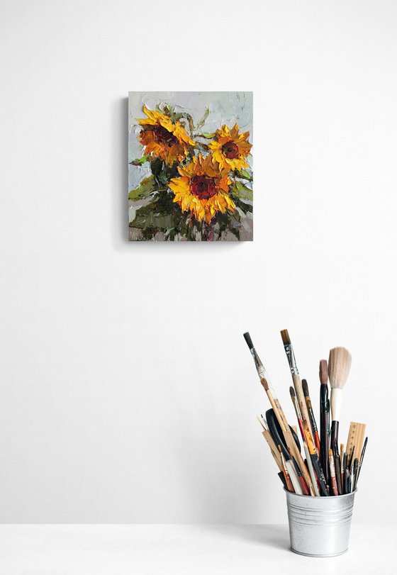 Three Sunflowers