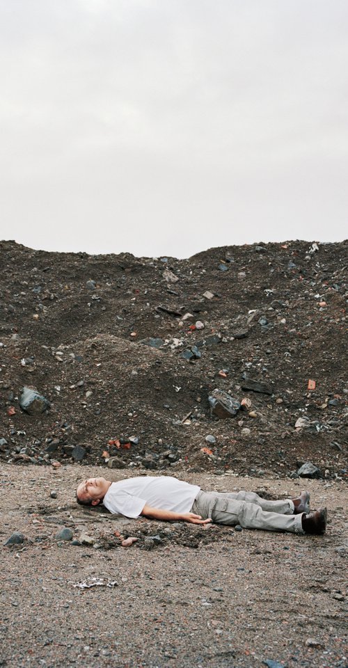 Dad In Gravel Pit  (From series Dead Parents) by Aida Chehrehgosha