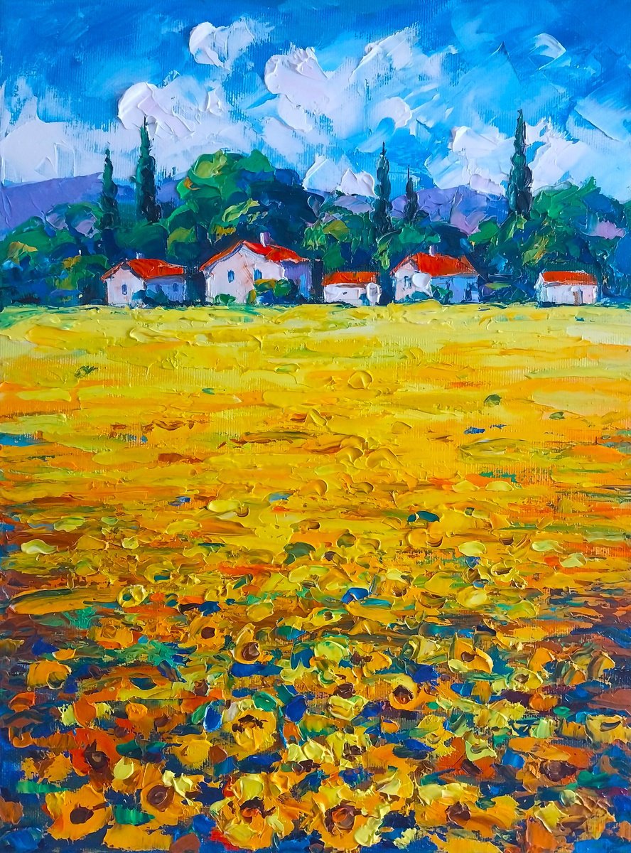 Ukrainian landscape (Sunflowers) by Andrej Ostapchuk