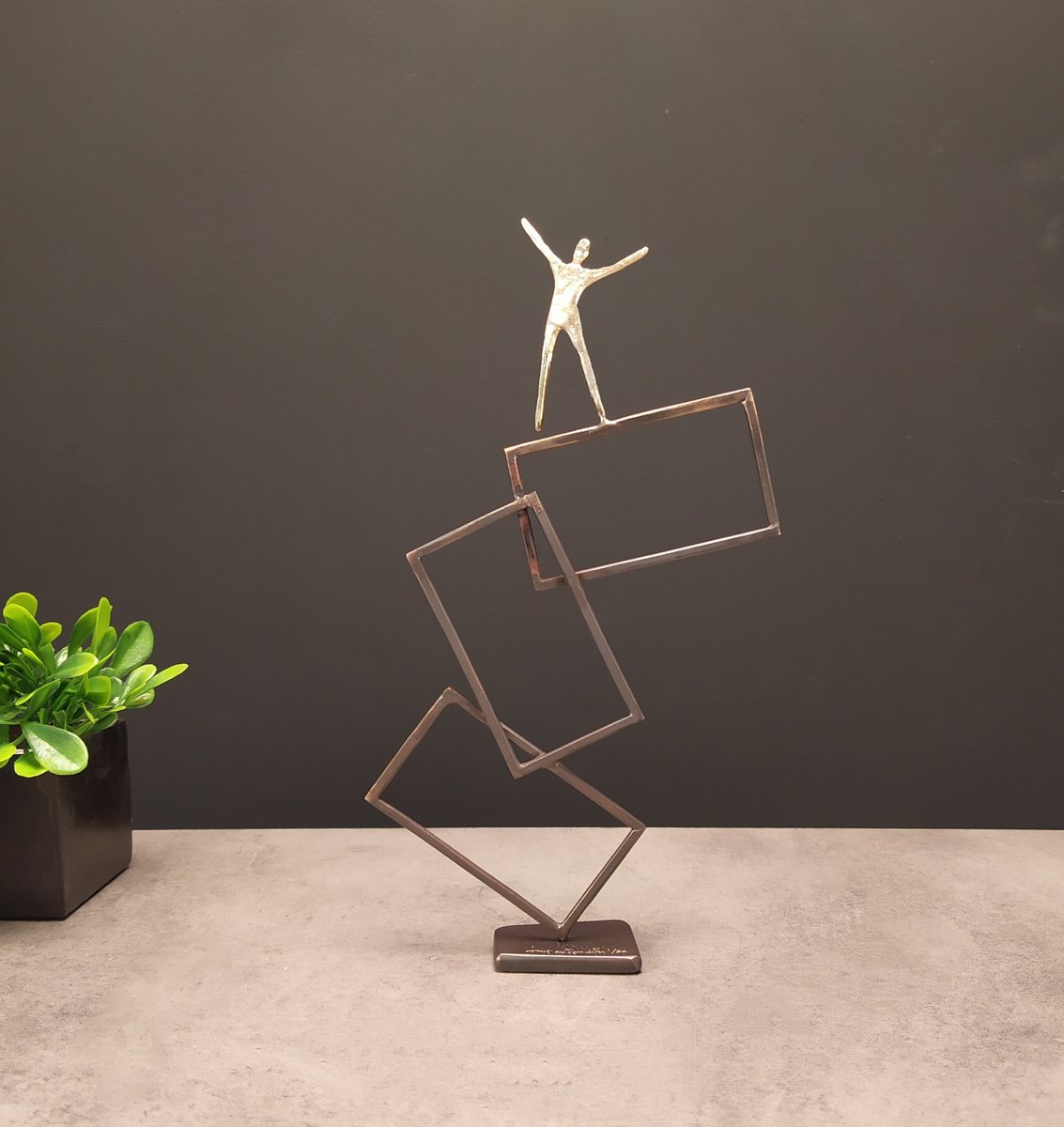 Impressionistic Portrait Bronze Sculpture By Anna Andreadi, 4 X 8, Exhilaration, Original Artwork