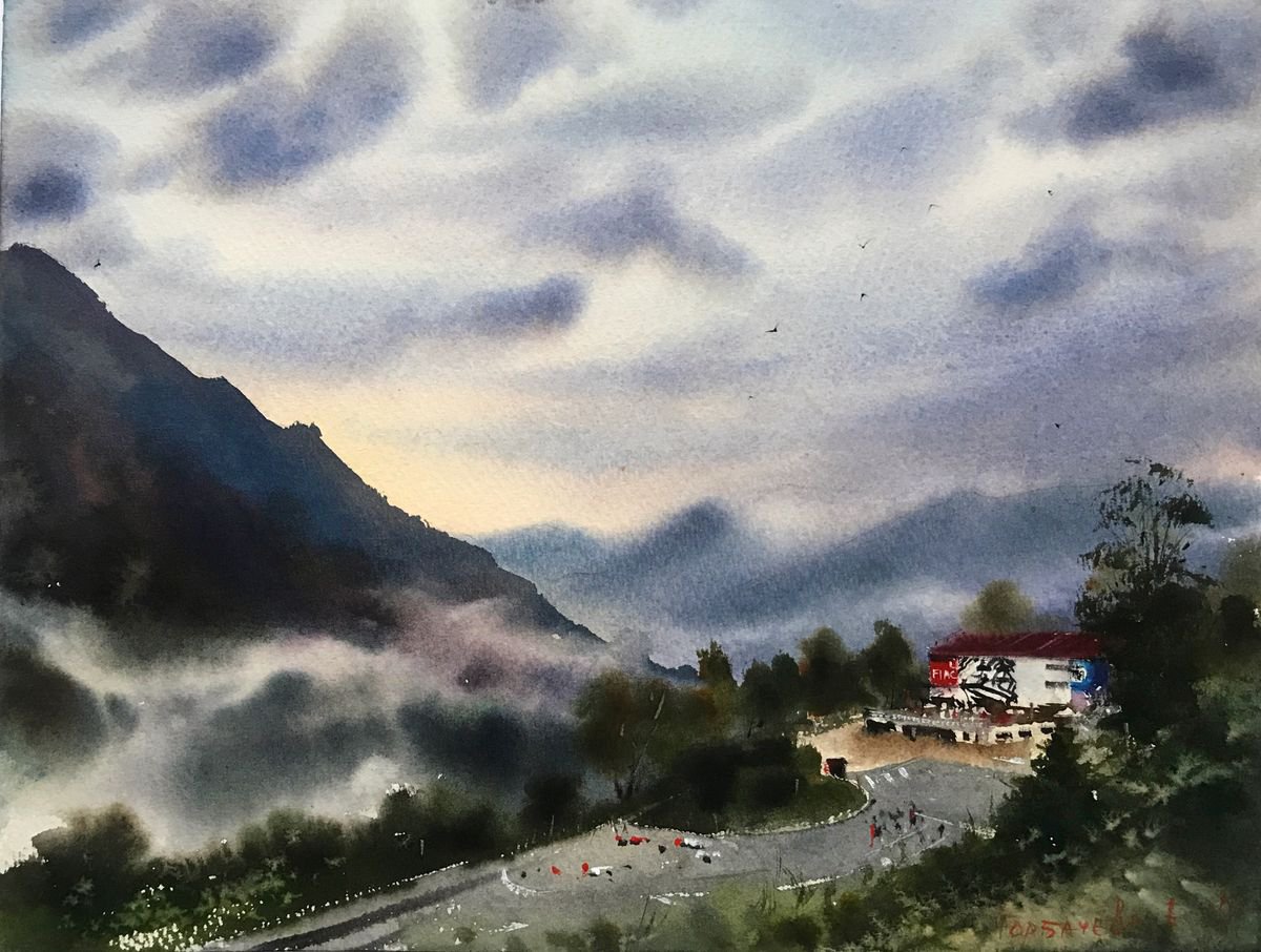 Fog at the mountains by Eugenia Gorbacheva