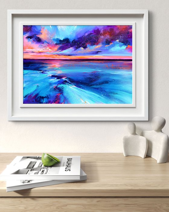 Surreal Lights on the Lake - Sunset Seascape