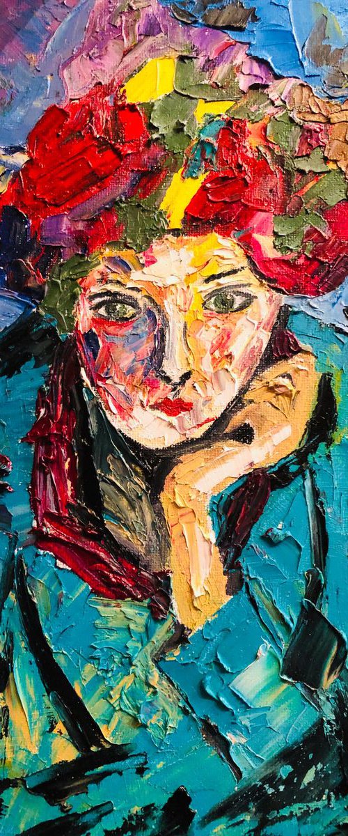 Women in a turquoise by Inna Montano