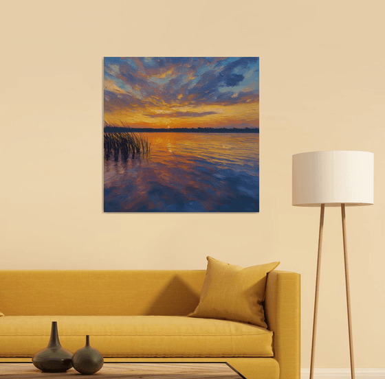 Lake Sunset Reflection