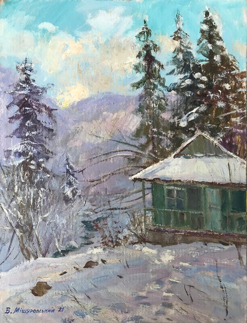 Winter in Yaremche by Viktor Mishurovskiy