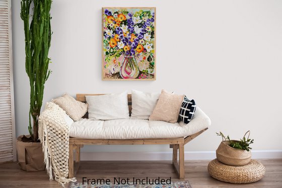 Lilies and Larkspur