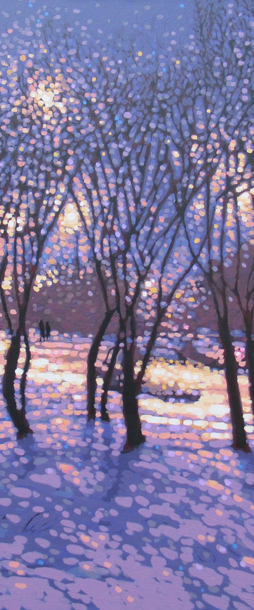 Evening snow light by Gordon Hunt