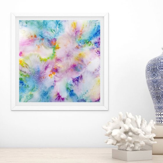 Abstract flowers painting Joy