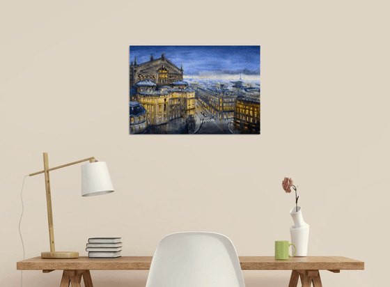 Paris opera house Paris France 53x35cm 2020