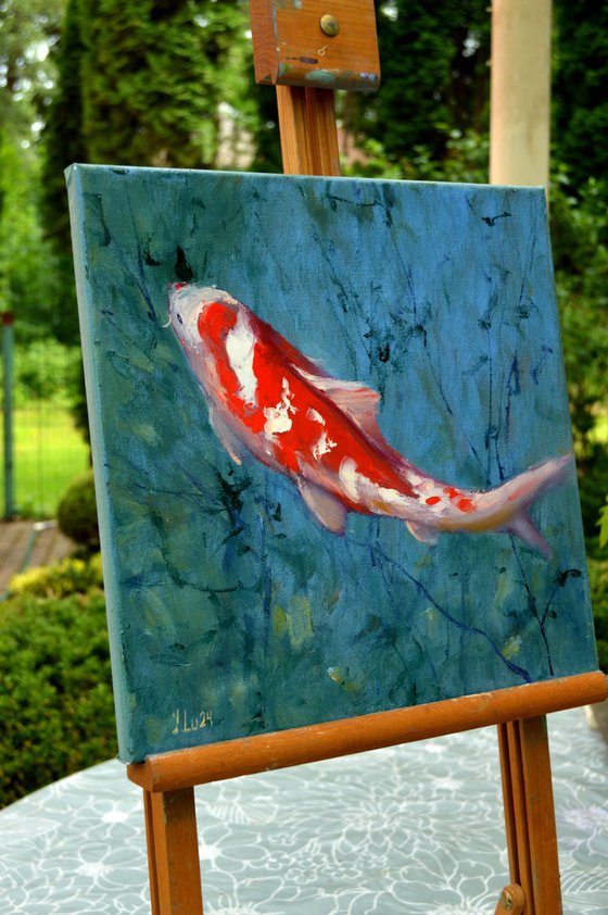 Red Koi carp