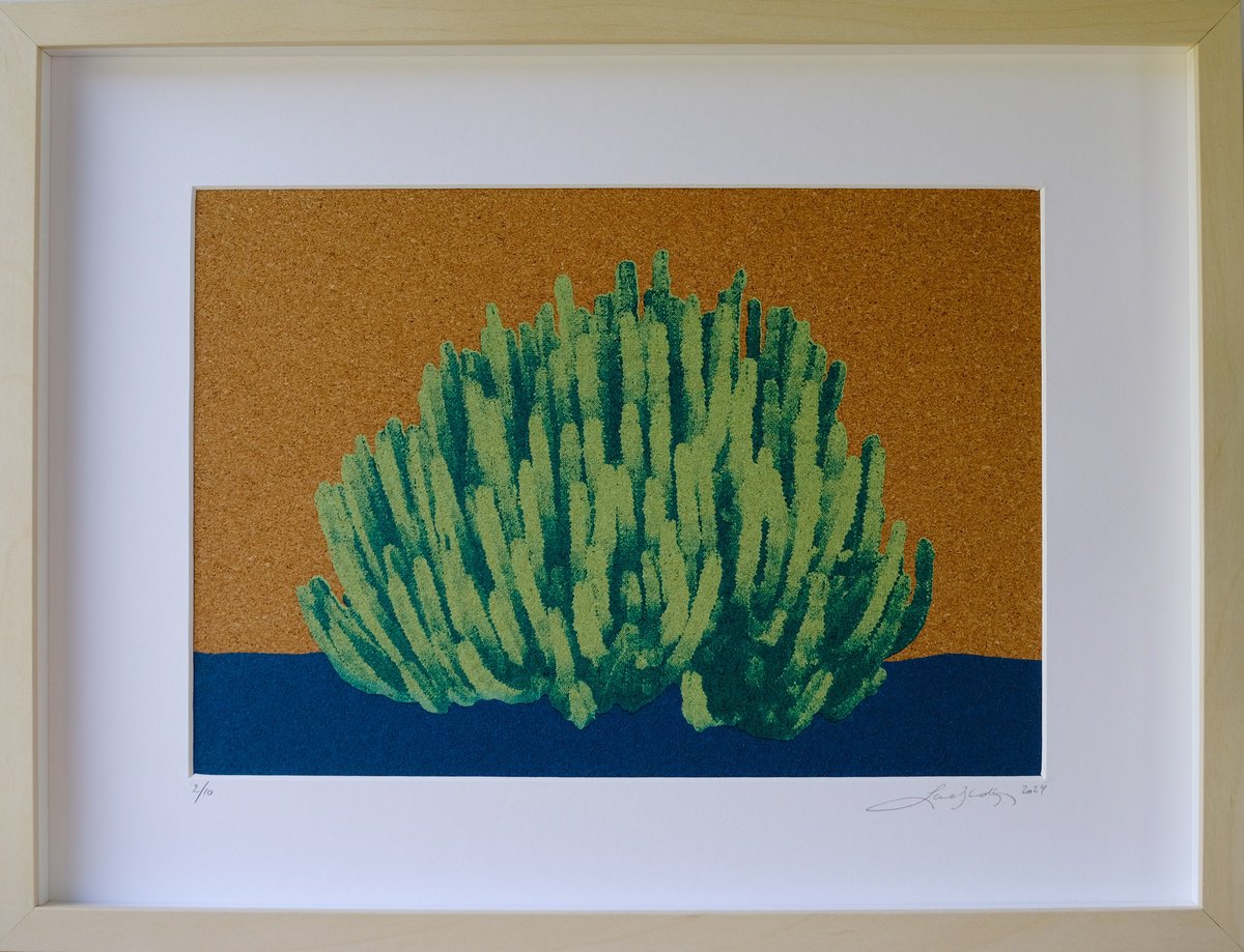 Botanical Screenprint By Lene Bladbjerg, 16 X 12", Cactus Dream 3, Original Artwork