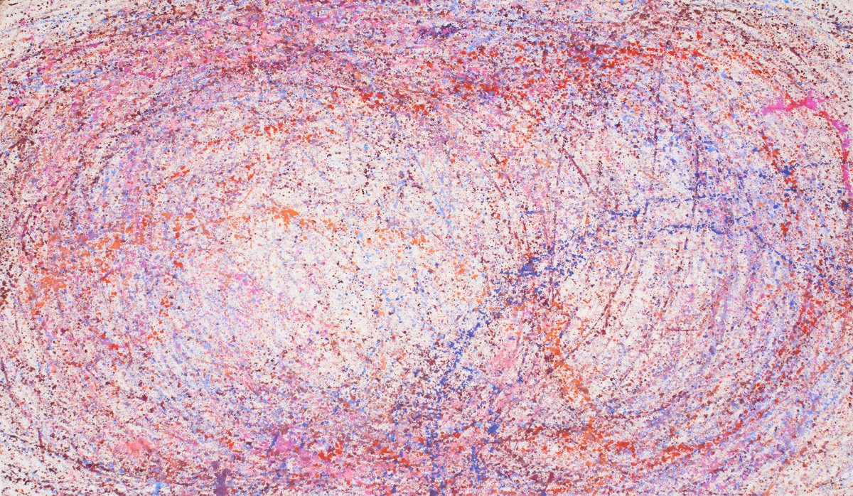 Geometric Abstract Acrylic Painting By Simon Findlay, 217 X 126", Tempelhof S41, Original Artwork