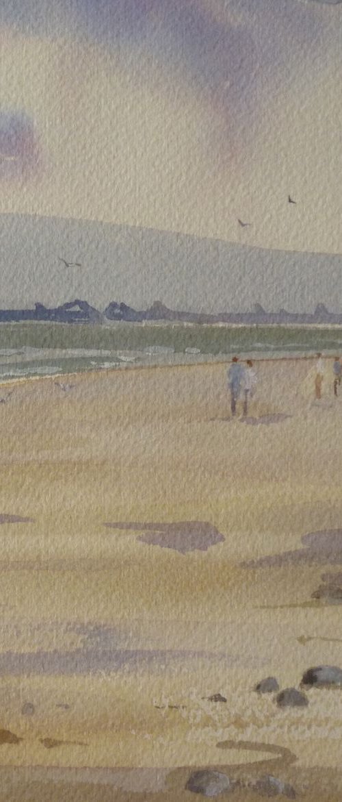 View from Dollymount, Dublin Bay, Ireland by Maire Flanagan