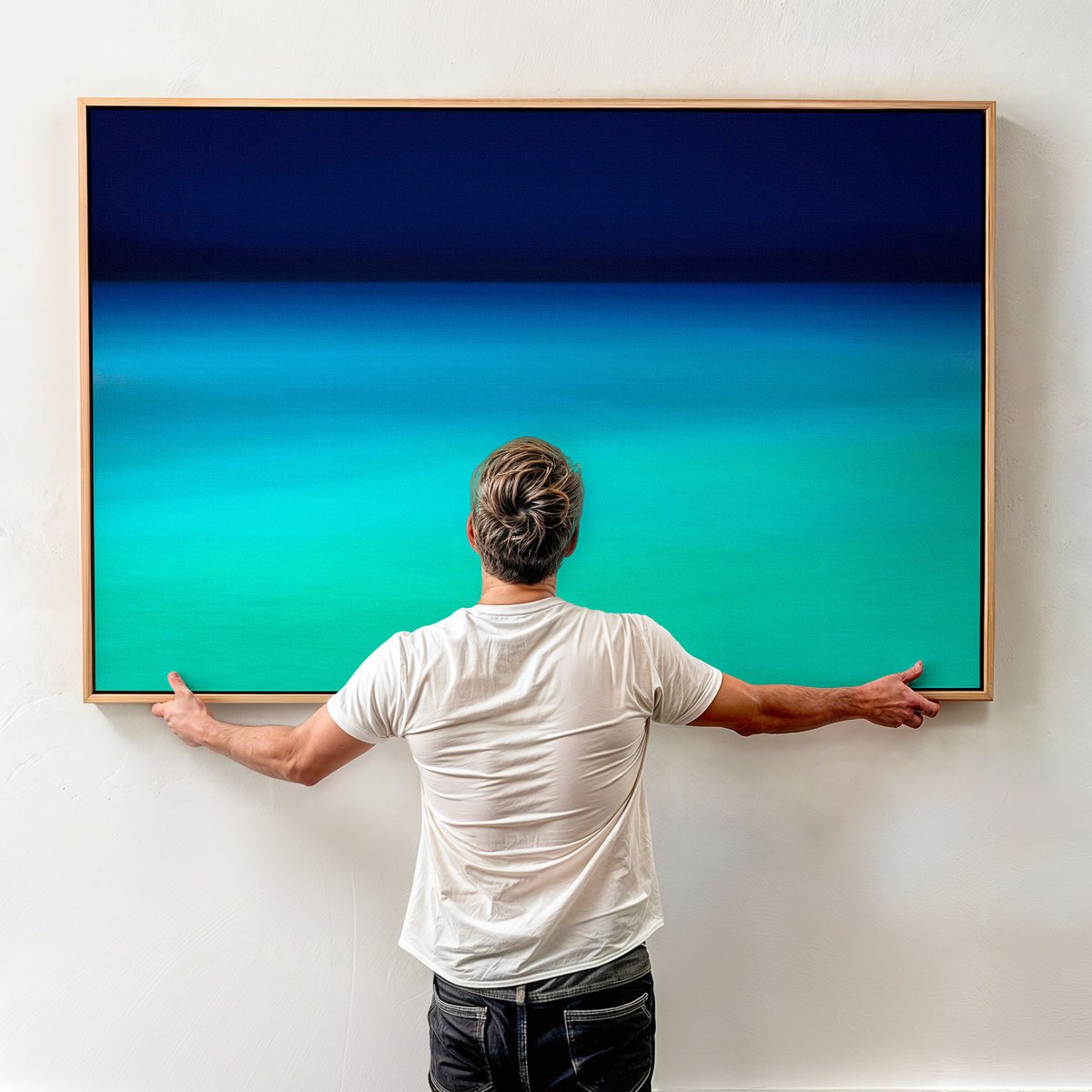 Abstract Landscape Photograph By Lynne Douglas, 52 X 36", Hebridean Sea Fields, Original Artwork