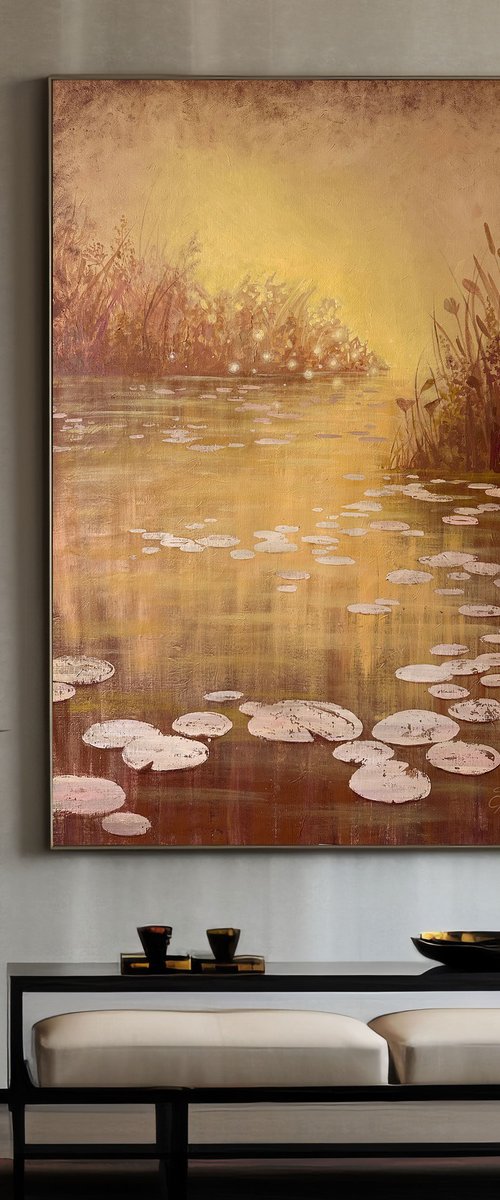 Brown Water Lily Pond by Ekaterina Prisich