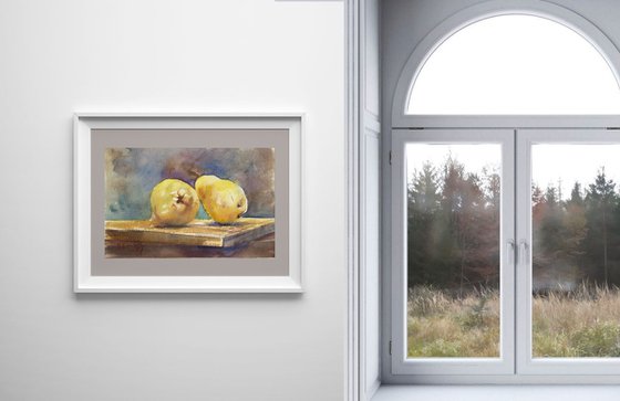 “Two pears in a Darck Environtment” 11,4*7,4”