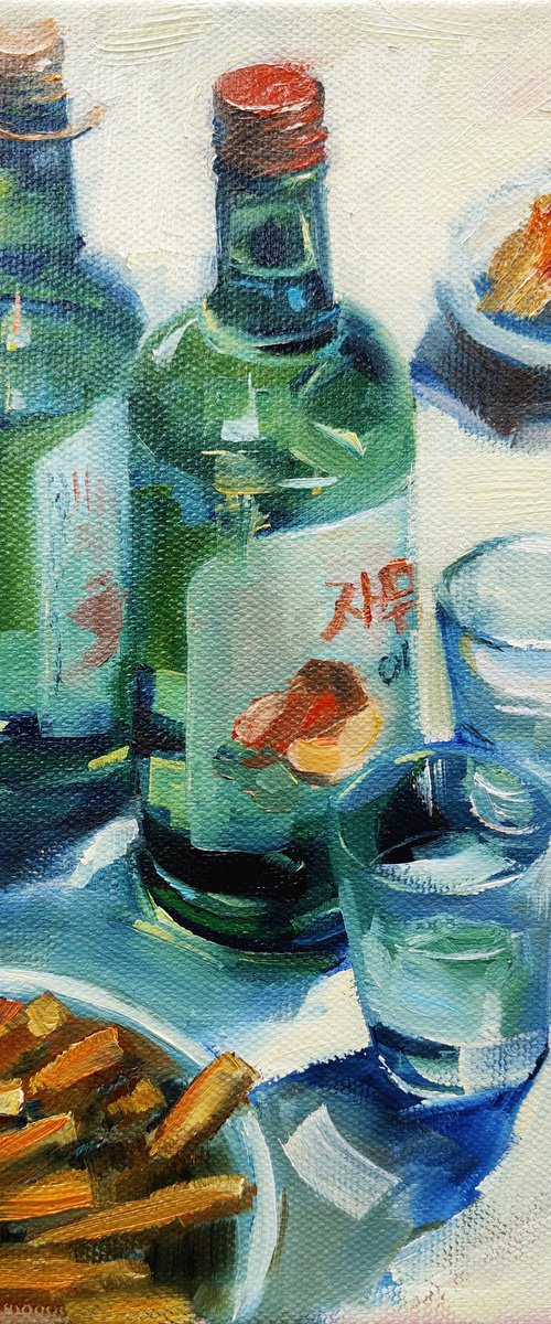 Soju with friends by Irina Sergeyeva