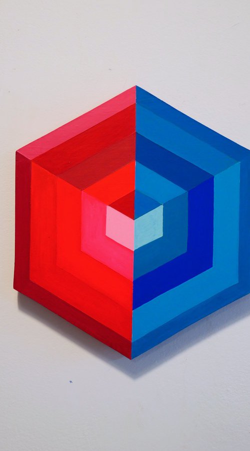 cube insider, geometric abstract form by Jessica Moritz