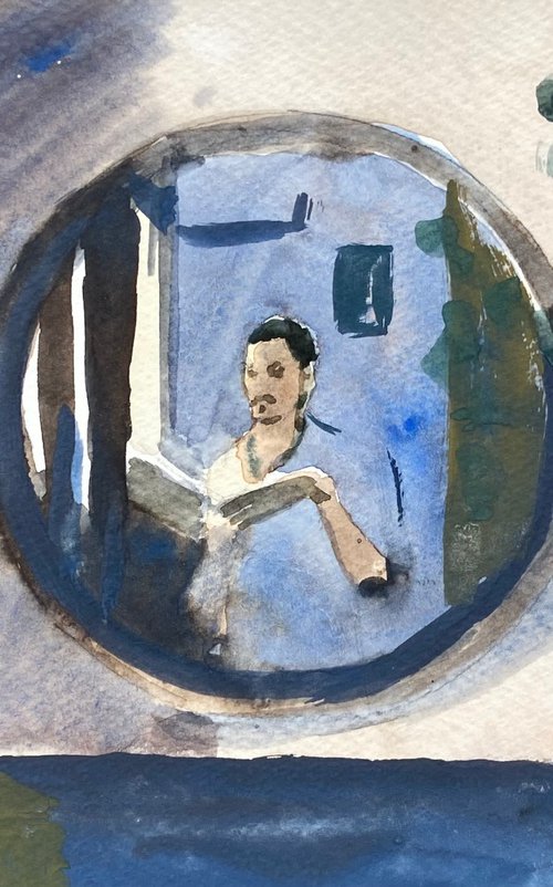 Circled mirror by Mazen Ghurbal