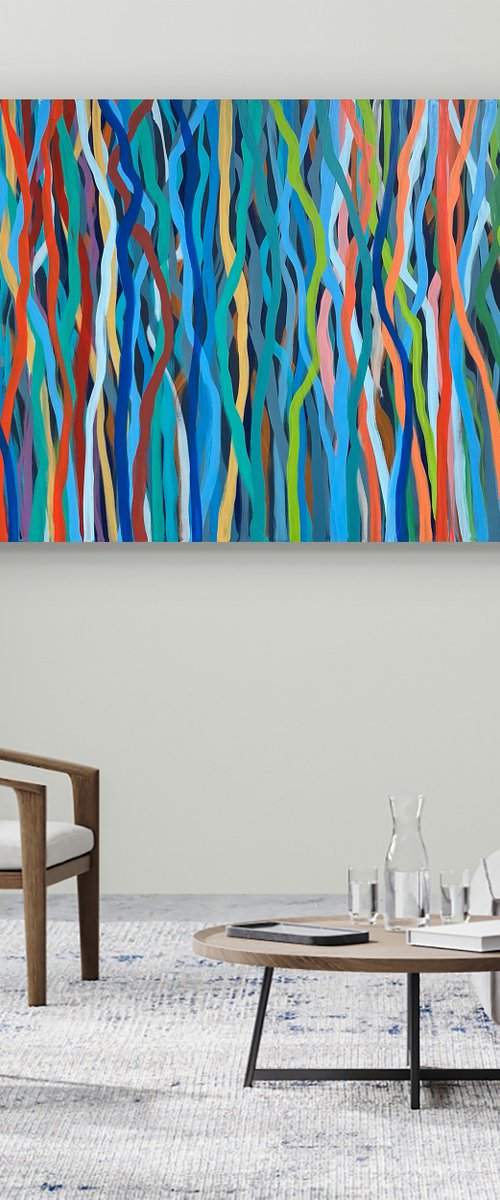 Shadow Funk - 200 x 97cm acrylic on canvas by George Hall