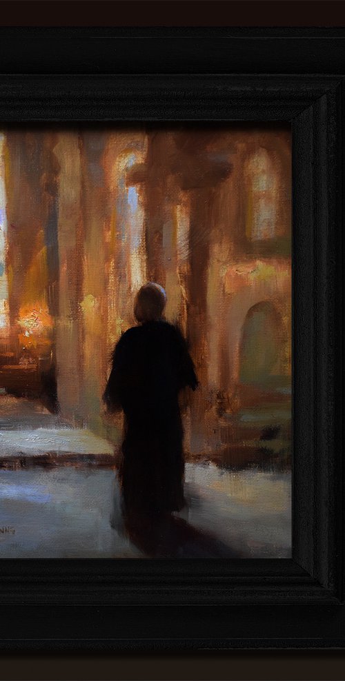 Priest in Church by Gav Banns