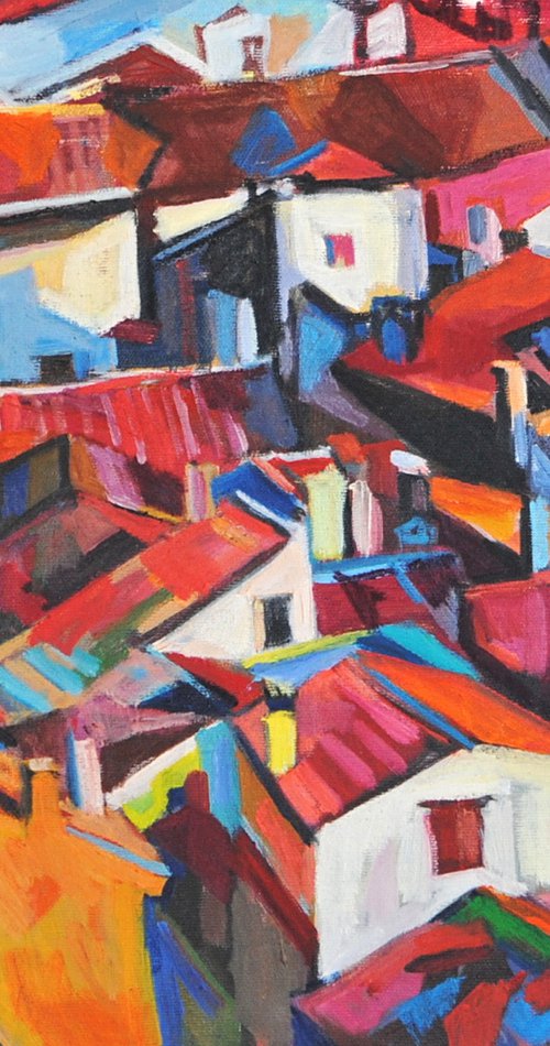 Red roofs v by Maja Đokić Mihajlović