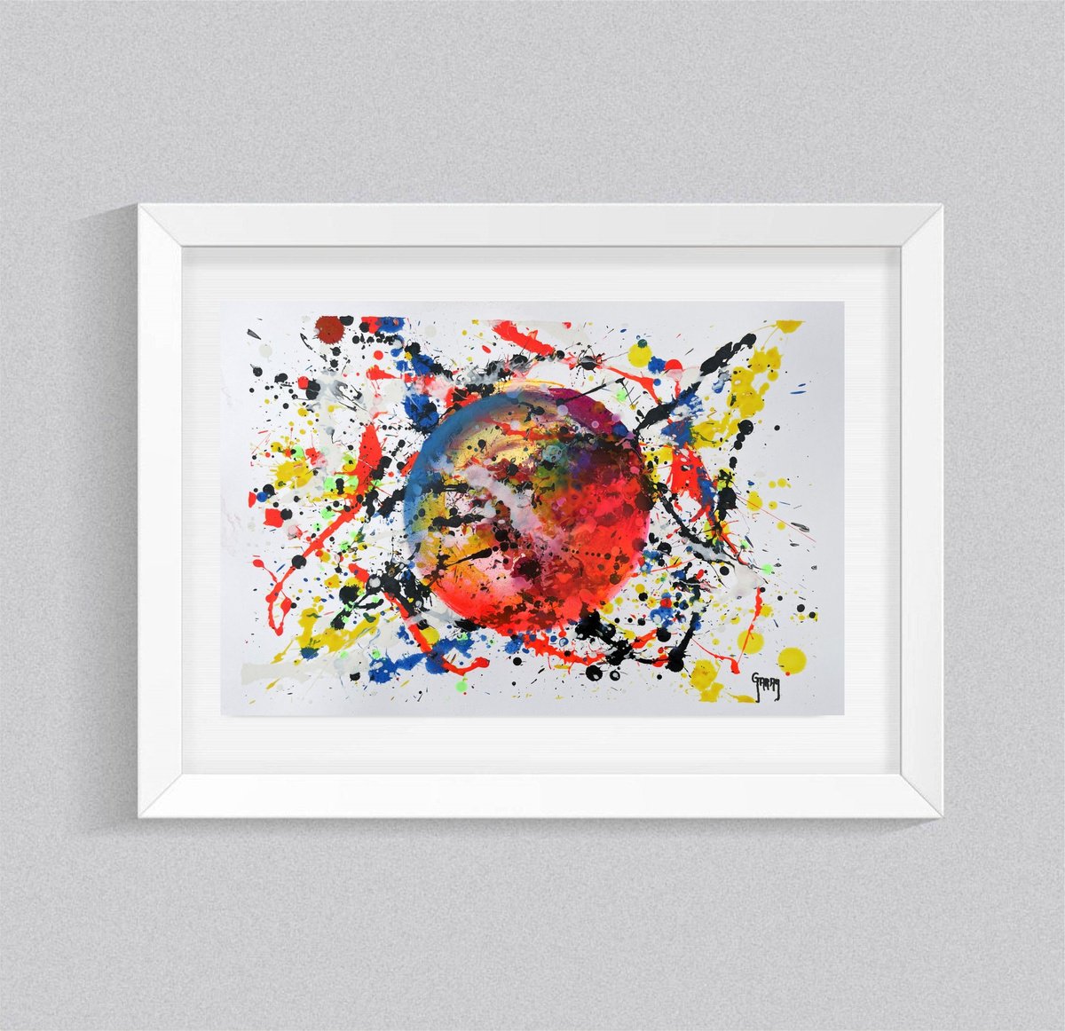 Abstract Acrylic Painting By Juan Jose Garay, 16 X 20", Ave Fenix 002, Original Artwork