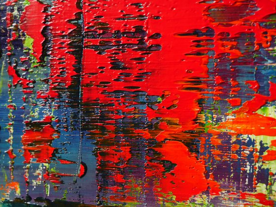 50x40 cm  Red Abstract Painting Original Oil Painting Canvas Art