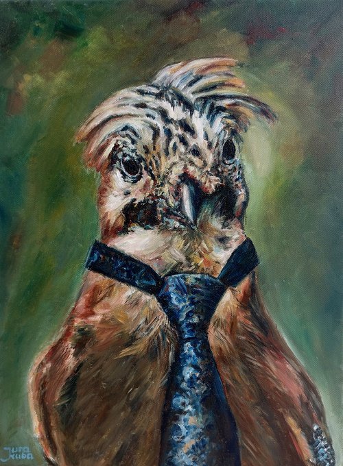 Bird With A Tie by Jura Kuba Art