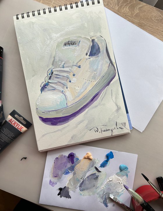 boot sketch acrylic