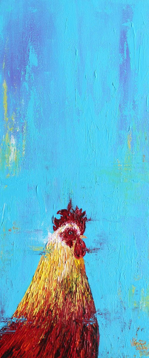 Mr.Rooster, Bird Series (2024) by Vikashini Palanisamy