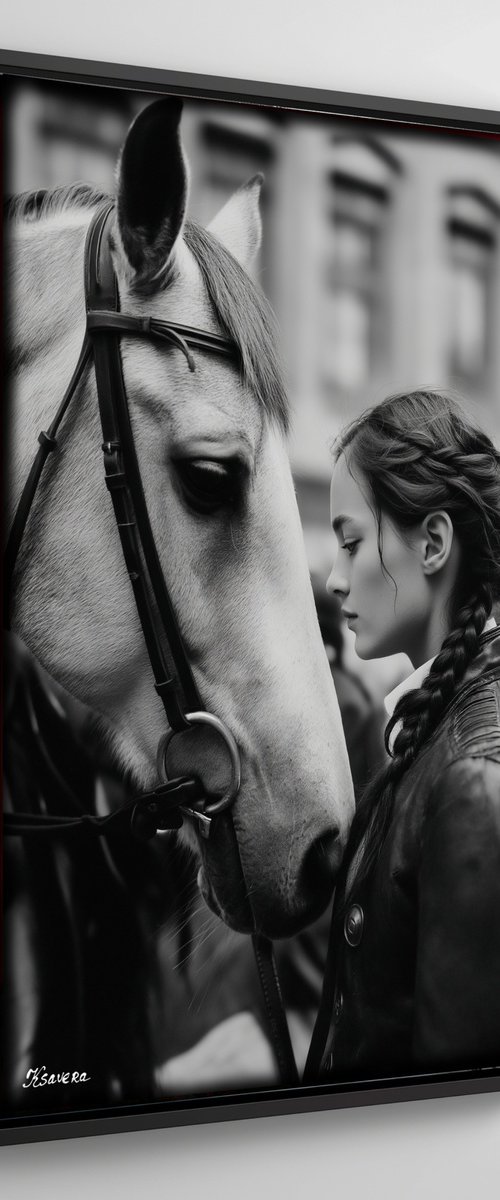Lady and horse B0805D by Ksavera