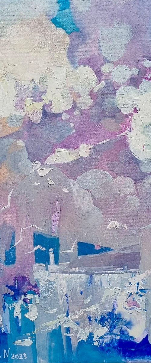 Pink Ocean Sky by Natalia Yampolskaia