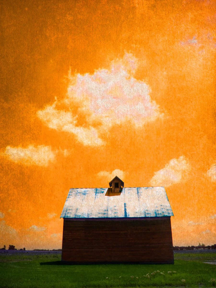 Unitled (Barn with Orange Sky) by Robert Tolchin