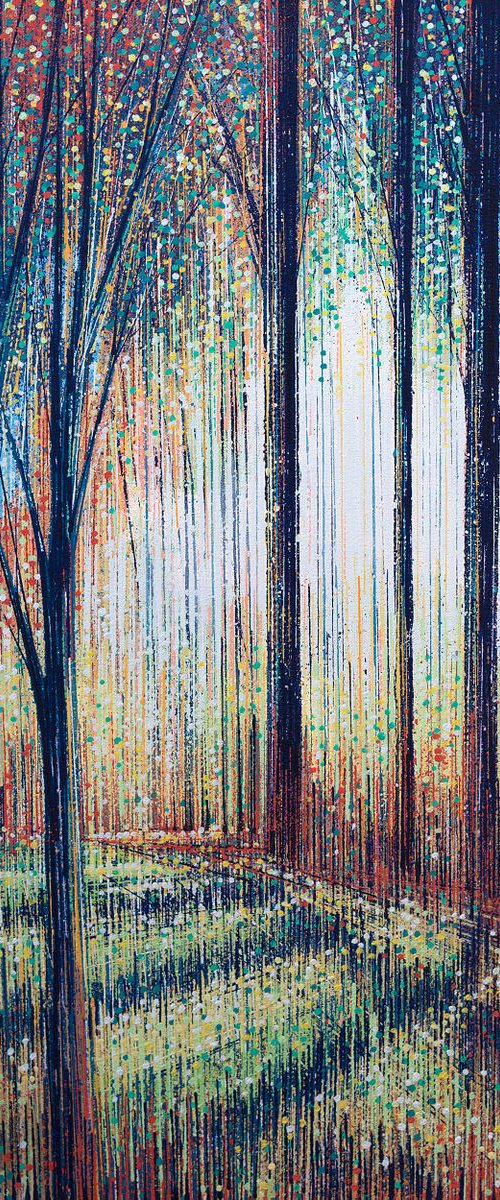 Evening Light through Spring Trees by Marc Todd