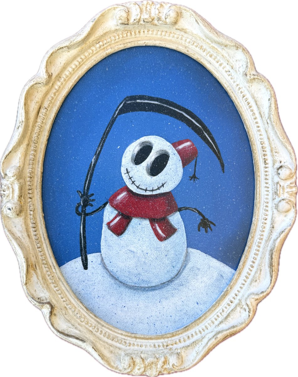 Cartoon Portrait Acrylic Painting By Paolo Andrea Deandrea, 7 X 9", 851 - Pupazzetto Morto, Original Artwork