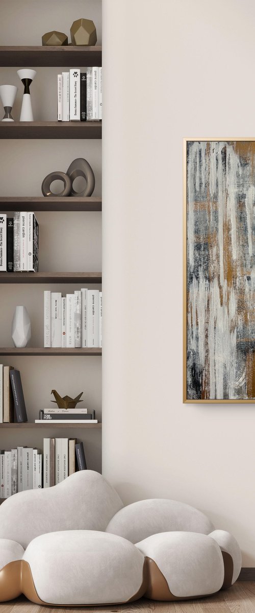 White Drift 50x100x2 cm by Exclusive Arts