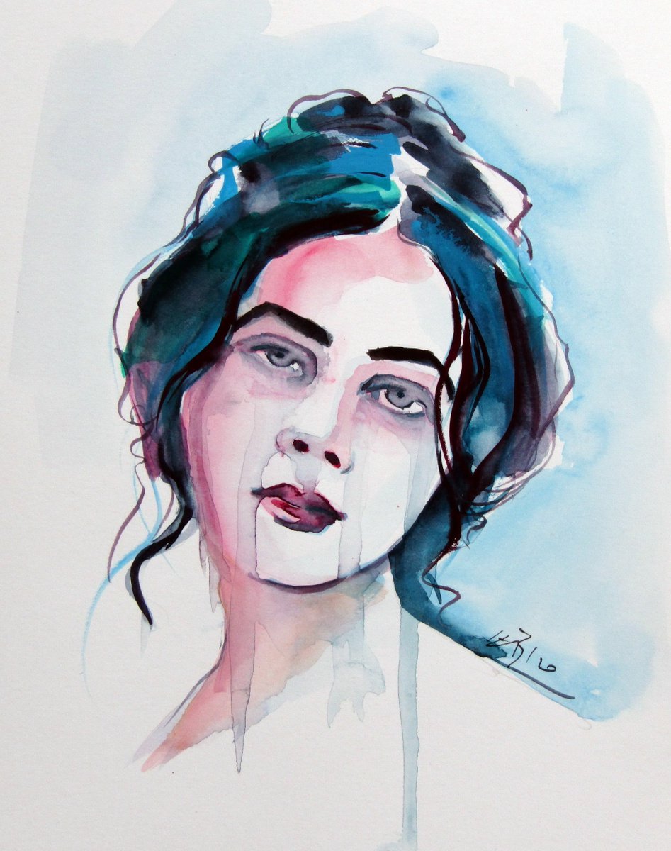 Charming lady /25 x 20 cm/ by Kovcs Anna Brigitta